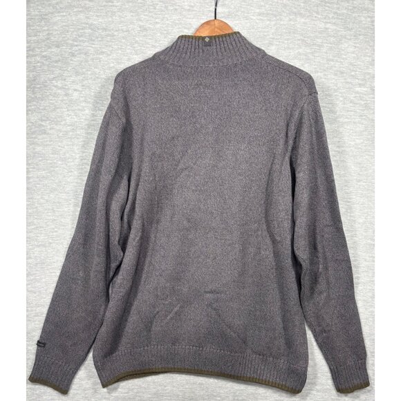 Columbia Mens Sweater XL Gray Full Zip Cotton Knit Cardigan - Picture 6 of 6